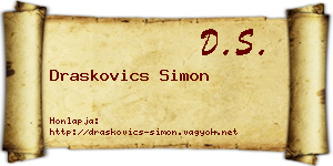 Draskovics Simon névjegykártya